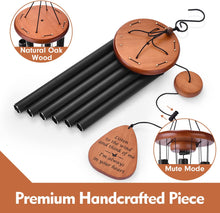 Memorial Sympathy Wind Chimes for Loss of Loved One, Bereavement Gift in Memory, Memorial Gifts for Loss of Mother Father Condolences Gift Basket, 32" Black