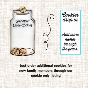 Grandma Gifts for Mothers Day Cookie Jar "Grandma's Little Cookies Gifts" Personalized Family Ornament or Magnet (Copy)