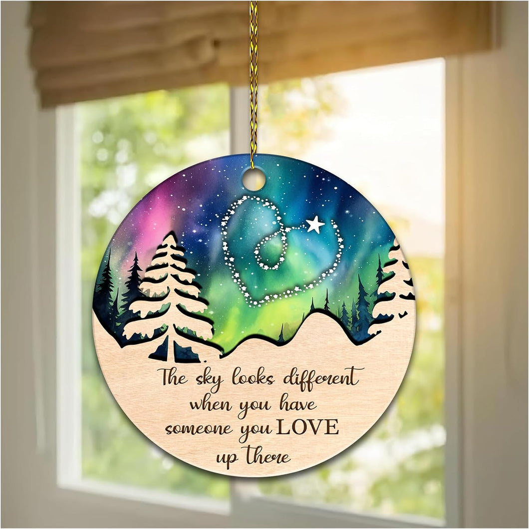 Hyturle Memorial Christmas Ornaments for Loss of Loved One - Memorial Suncatcher Ornament - Memorial Ornament for Christmas Tree - Christmas Memorial Keepsake, Sympathy Gifts for Loss of Mom Father