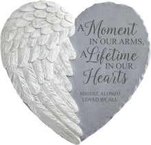 Personalized Sympathy Stone Heart for outside Deep Tone, Memorial for Loss of Loved One Prime, Bereavement Condolence Remembrance Funeral Gifts for Grieving Friends Loss of Child or Baby