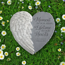 Personalized Sympathy Stone Heart for outside Deep Tone, Memorial for Loss of Loved One Prime, Bereavement Condolence Remembrance Funeral Gifts for Grieving Friends Loss of Child or Baby