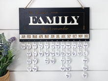 Mothers Day gift for Grandma FAMILY Days to Remember Calendar Sign with Birthdates, Anniversaries and Heaven Days