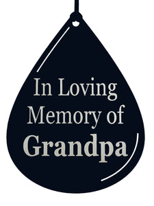 Plays How Great Thou Art-Silver Personalized Windchime Teardrop In Memory Sympathy Gifts