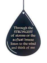 Plays How Great Thou Art-Silver Personalized Windchime Teardrop In Memory Sympathy Gifts