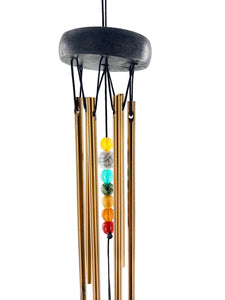 Butterfly Memorial Gift Beaded Copper Wind Chime 18 inch Gift In Memory of a Loved One Outdoor Sympathy Chakra Rust Metal Leaf