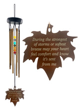 Beaded Copper Leaf Wind Chime 18 inch Personalize In Memory of a Loved One Outdoor Sympathy Memorial Gift