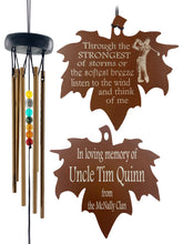 Golfer Memorial Gift Beaded Copper Wind Chime 18 inch Gift In Memory of a Loved One Who Loved to Golf Outdoor Sympathy Chakra Rust Metal Leaf