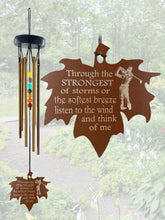 Golfer Memorial Gift Beaded Copper Wind Chime 18 inch Gift In Memory of a Loved One Who Loved to Golf Outdoor Sympathy Chakra Rust Metal Leaf