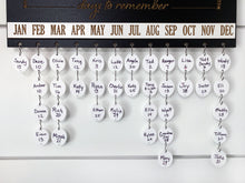 Gifts SPECIAL Days to Remember Calendar Sign Board in Oak or Black, Plain Write-On Circles