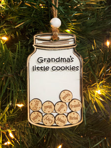Grandparent Gifts "Grandma's Little Cookies" Personalized Family Grandchildren Ornament