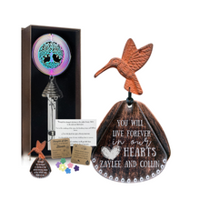 Hummingbird Memorial Wind Chime Gifts in Memory after a Loss of a Loved One-Sympathy Gifts for the Remembrance of a Mother, Daughter, Grandma or Friend