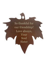 Friendship Gift 34 inch Variegated Silver Wind Chime with Rust Leaf Wind Sail Gift Set by Weathered Raindrop
