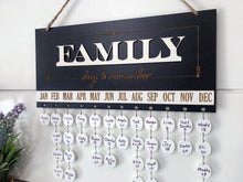 Mothers Day gift for Grandma FAMILY Days to Remember Calendar Sign with Birthdates, Anniversaries and Heaven Days