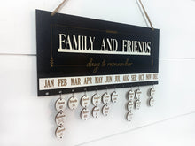 Gift Family and Friends Days to Remember Calendar Sign Board in Oak or Black, Engraved Circles