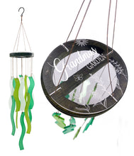 Grandma's Garden Sea Glass Green Wind Chime Sun Catcher Garden Gift Set