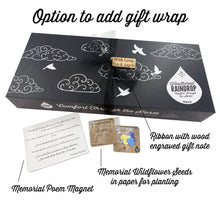Memorial Teardrop Personalized Wind Chime Sympathy Gift Box Set After Loss - Listen to the Wind Windchimes
