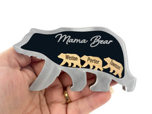 Mama Bear Magnet with Bear Cubs Personalized Names Custom Keepsake Gift for Mom, Bear Cubs Drop In Add More in the Future
