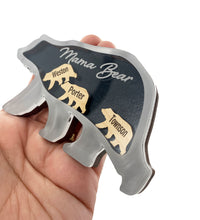 Mama Bear Magnet with Bear Cubs Personalized Names Custom Keepsake Gift for Mom, Bear Cubs Drop In Add More in the Future