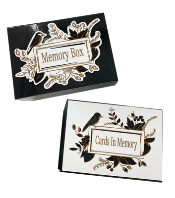 Memory Box, Cards In Memory of a Loved One; Holds Funeral Cards, Pictures, Special Mementos, Treasures or Keepsakes