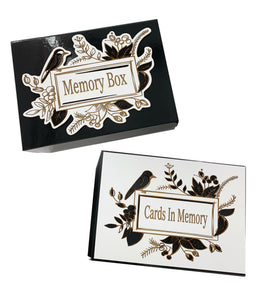 Memory Box, Cards In Memory of a Loved One; Holds Funeral Cards, Pictures, Special Mementos, Treasures or Keepsakes