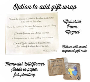 Memorial "Fishing in Heaven" Sympathy Gift Custom Bamboo Wind Chime by Weathered Raindrop
