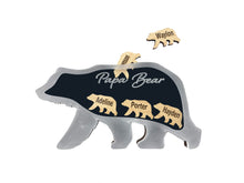Papa Bear Magnet with Cubs Personalized Names Custom Keepsake Gift for Dad, or Grandpa Bears Drop In Add More in the Future