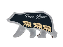 Papa Bear Magnet with Cubs Personalized Names Custom Keepsake Gift for Dad, or Grandpa Bears Drop In Add More in the Future