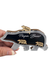 Papa Bear Magnet with Cubs Personalized Names Custom Keepsake Gift for Dad, or Grandpa Bears Drop In Add More in the Future