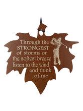Golfer Memorial Gift Beaded Copper Wind Chime 18 inch Gift In Memory of a Loved One Who Loved to Golf Outdoor Sympathy Chakra Rust Metal Leaf