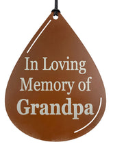 Memorial Dragonfly Wind Chime Teardrop Sympathy Gift in Memory Deep Tone and Personalized by Weathered Raindrop