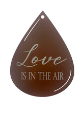 Wedding or Anniversary Custom Wind Chime Gift Set "Love is in the Air" Leaf - Deep Tone and Personalized
