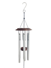 Wedding or Anniversary Custom Wind Chime Gift Set in Silver with Metal Raindrop or Maple Leaf Sail - Deep Tone and Personalized by Weathered Raindrop