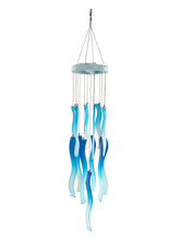 SALE: Stars and Stripes 4th of July Sea Glass Red White and Blue Wind Chime Sun Catcher Garden Gift Set