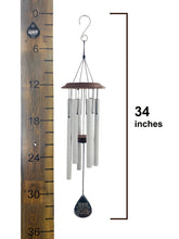 Plays How Great Thou Art-Silver Personalized Windchime Teardrop In Memory Sympathy Gifts