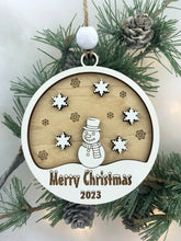 Modern Farmhouse Snowman Holiday Ornament 2023 Keepsake Christmas Tree Ornaments Exchange Gift