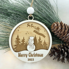 Snowman, Santa's Sleigh, Happy Birthday Jesus Christmas Ornament 2023 Keepsake Christmas Tree Ornaments Exchange Gift