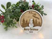 Snowman, Santa's Sleigh, Happy Birthday Jesus Christmas Ornament 2023 Keepsake Christmas Tree Ornaments Exchange Gift