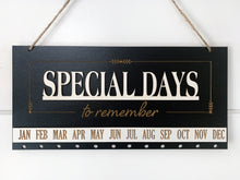 Gifts SPECIAL Days to Remember Calendar Sign Board in Oak or Black, Plain Write-On Circles