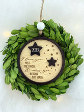 Miss You Beyond the Stars Personalized Memorial Holiday Ornament in Memory of Loved One Christmas Tree Sympathy Gift by Weathered Raindrop