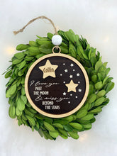 Miss You Beyond the Stars Personalized Memorial Holiday Ornament in Memory of Loved One Christmas Tree Sympathy Gift by Weathered Raindrop