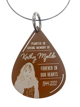 Picture Memorial Tree Dedication Plaque, Personalized Tree Marker Sign, Black