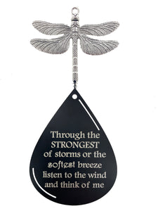 Bereavement Gifts"Dragonfly Memorial Wind Chime" Large 28 inch Sympathy Gift with Dragonflies