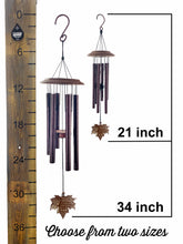 Sympathy "Listen to the Wind" Memorial Leaf Wind Chime Gift in Memory Deep Tone and Personalized by Weathered Raindrop