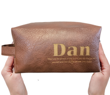Valentines Thank You Gifts for Men Leather Toiletry Bag Work Gift Travel May You Be Proud of the Work Sign Leather Toiletry Bags with Zipper Employee Appreciation Gift Shaving Bag for Coworker Dad