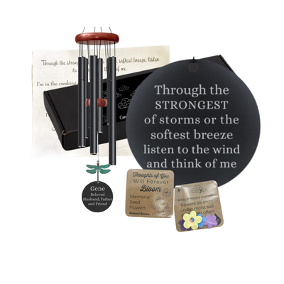 Wind Chime Personalized Sympathy Memorial Wind Chimes for outside Deep Tone