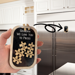 Mother's Day Grandparents Gift "We Love You to Pieces" Personalized Grandchildren Keepsake by Weathered Raindrop