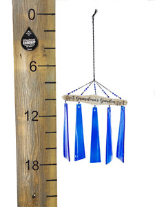 Mother's Day: Grandma's Garden, Nana's Garden, or Any Special Name - Personalized Custom Gift Wrapped Wind Chime Sun Catcher Gift Set