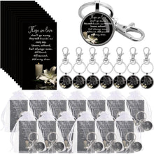 Funeral Favors for Guest Including Remember Keychain Prayer Cards Organza Bags for Memorial Celebration of Life(Dark Blue, 12 Sets)