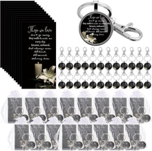 Funeral Favors for Guest Including Remember Keychain Prayer Cards Organza Bags for Memorial Celebration of Life(Dark Blue, 12 Sets)