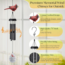 Memorial Wind Chimes for Outside,Cardinal Wind Chimes for Loss of Loved One,Sympathy Wind Chimes,Memorial Gifts for Loss of Mother,Sympathy Gifts for Loss of Dad,Windchimes in Memory of a Loved One